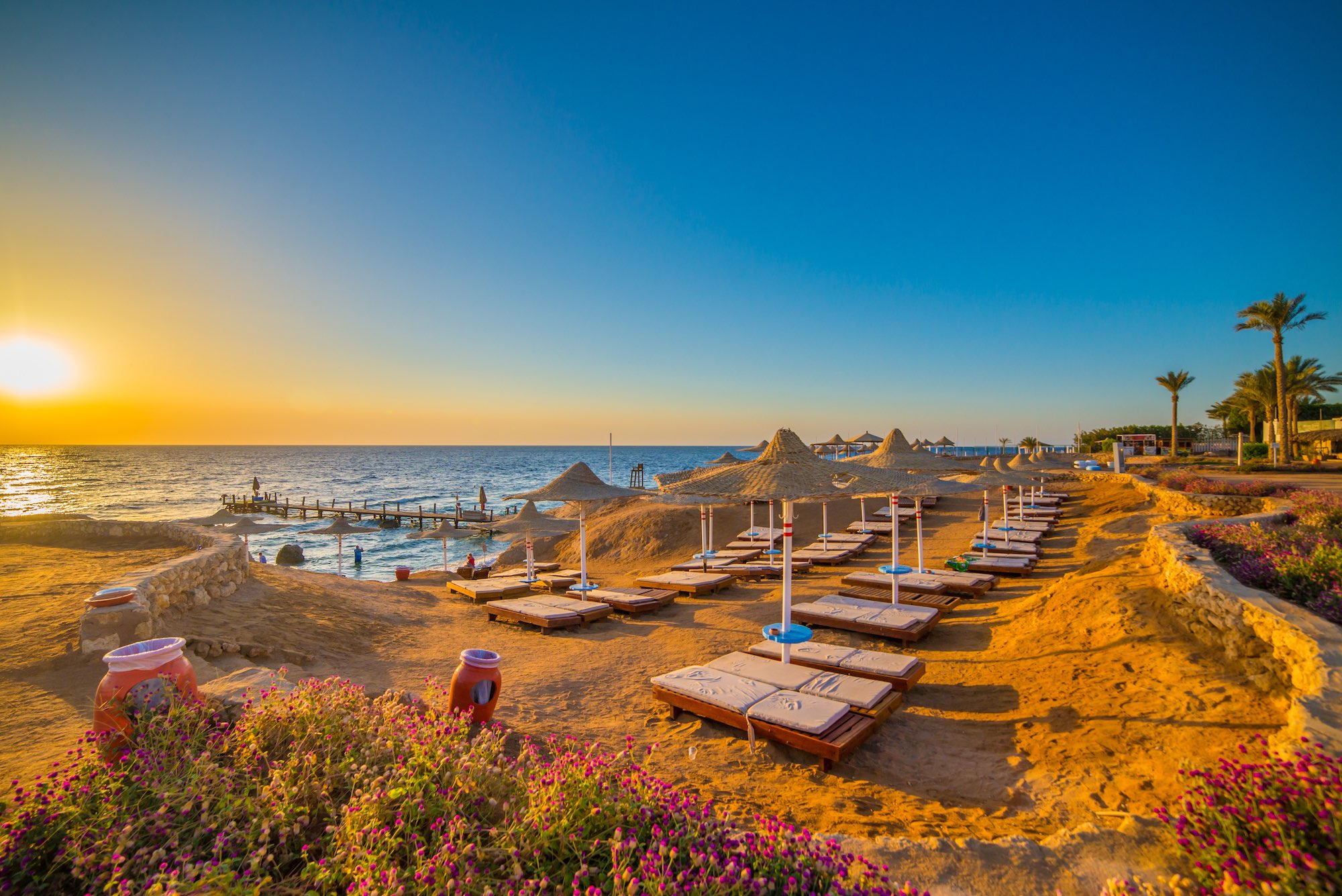 Strand im beliebten Badeort Sharm el Sheikh