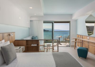 Doppelzimmer im Hauptgebäude mit Meerblick im Hotel Arina Beach Kreta - Copyright © Arina Beach